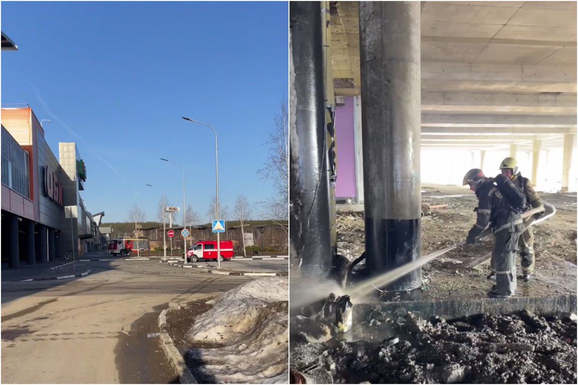 В Екатеринбурге произошел пожар на парковке торгового центра «Мега» - « Уральский рабочий»